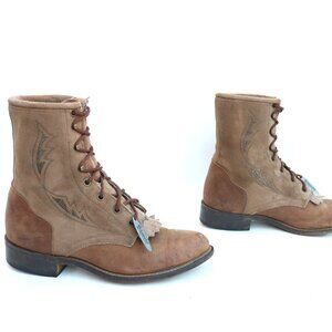 Laredo 2 tone roper women boots size 9